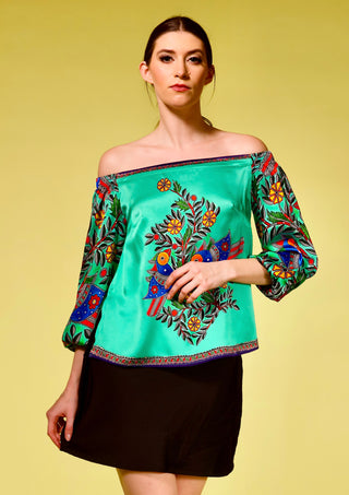 Maya: The Off-the-Shoulder Blouse Definition: Magical Mystical Power - Satya Print