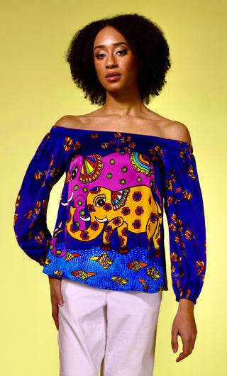 Maya: The Off-the-Shoulder Blouse Definition: Magical Mystical Power - Yaatra Print